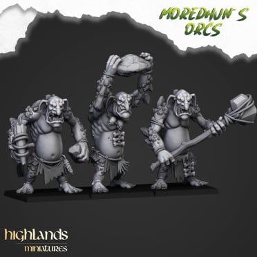 Highlands Miniatures - Moredhun's Orcs - Cave Trolls