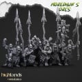 Highlands Miniatures - Moredhun's Orcs - Cave Orcs With Big Pike & EMC 9