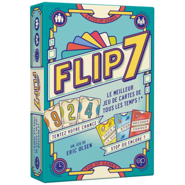 Couverture du jeu Flip7. Flip 7 est le jeu le plus vendu en 2025