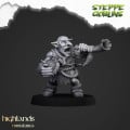 Highlands Miniatures - Steppe Goblins -  Steppe Goblin with bows & EMC 3