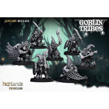 Highlands Miniatures - Swamp Goblins - Swamp Goblin with Hand Weapons & EMC