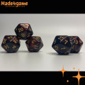 Set of 5 20-sided dice (two-tone satin marbled) 1