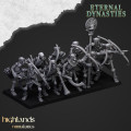 Highlands Miniatures - Eternal Dynasties - Ancient Skeletons with Bows & EMC 0