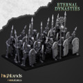 Highlands Miniatures - Eternal Dynasties - Ancient Skeletons with Spears & EMC 0