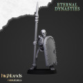 Highlands Miniatures - Eternal Dynasties - Ancient Skeletons with Spears & EMC 4