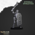 Highlands Miniatures - Eternal Dynasties - Ancient Skeletons with Hand Weapons & EMC 9