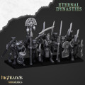 Highlands Miniatures - Eternal Dynasties - Ancient Guard with Halebardes & EMC 8