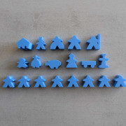 Carcassonne - Set of 19 Meeples and Extension