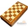 Jeu d'échecs pliant magnétique marqueté, 30 cm - Bois Laqué 1