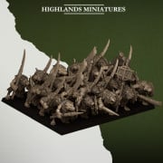 Highlands Miniatures - Sewer Vermin - Sewer Rats With Spears, Shield & EMC