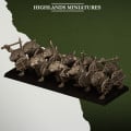 Highlands Miniatures - Sewer Vermin - Sewer Rats with Weapons, Shield & EMC 5