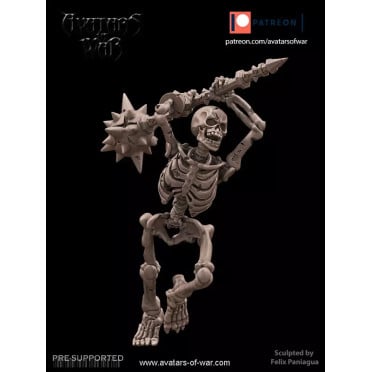 Avatars Of War - Undead -  Skeleton Warrior with Two-Handed Mace