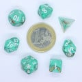 Set de 7 Mini Dés JDR Chessex : Marble Oxi-Copper / White 0