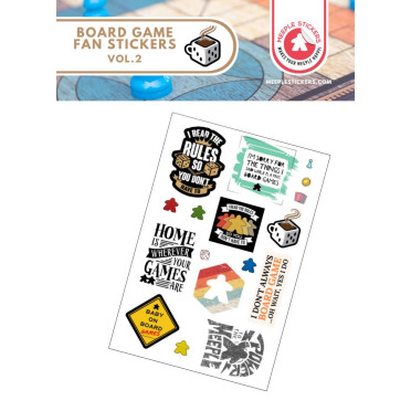 Set de stickers pour fans de jeux de société Vol. 2