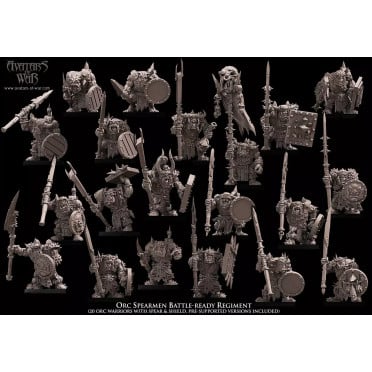 Avatars Of War - Orcs Spearmen Battle-Ready Regiment