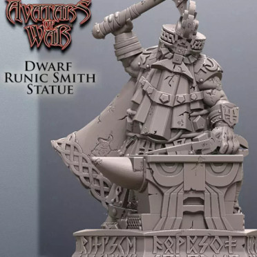 Avatars Of War - Dwarf Runic Smith Statue