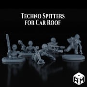 Rise Miniatures - Asphalt War - Techno Spitters for Car Roof - 20/22 mm