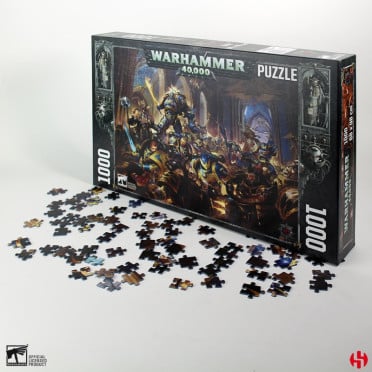 Puzzle- Gulliman vs Black Legion- Warhammer 40K - 1000 Pièces