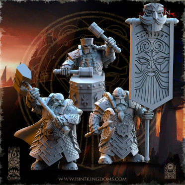 The Beholder Miniatures - Nains - Commandement Têtes de Fer