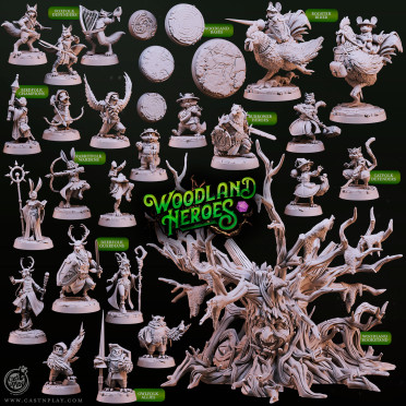 Cast n Play - Woodlands Heroes - Complet Set