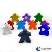 Magnetic Meeples - Set 10 Colorful Board Game Figures for Fridge Metal Surfaces