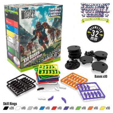 Socles Blood Bowl 32mm avec Anneaux de Compétence