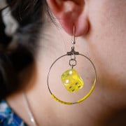 Dice Hoop Earrings