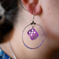 Dice Hoop Earrings 6