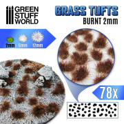 Grass Tuft 2mm self-adhesive - Burnt