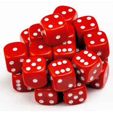 Kromlech - 25xBattle Dice Red 12mm