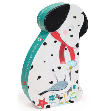 Puzzle silhouette - Ollie, le dalmatien - 24 pièces