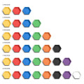 Magnetic Token Trays Bundles - Hexagon with Dividers 6