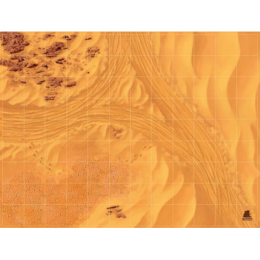 Battlemap  Désert 90x67,5cm avec quadrillage