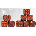 Conquest - Dweghom Logo on Red Marbled Dice 0