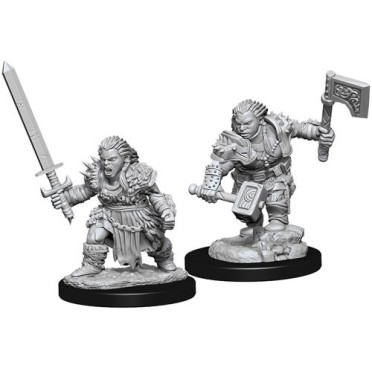 Pathfinder Battles - Female Dwarf Barbarian