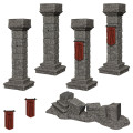 Wizkids Deep Cuts Unpainted Miniatures: Pillars & Banners 1