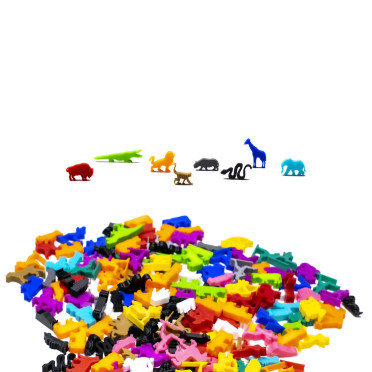 Savannah Animals Meeple 8pcs Set - Mixed Colors