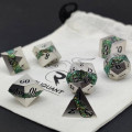 Set de 7 Dés JDR Répliquant : Eldhraun Vert 2