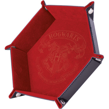 Piste de dés - Poudlard Rouge 19x19 cm - Cuir et velours