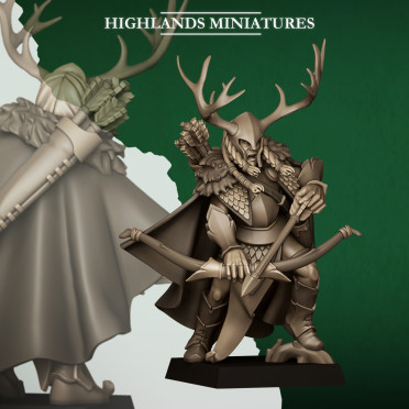 Highlands Miniatures - Feral Elf - Feral Elf Lord
