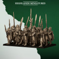 Highlands Miniatures - Feral Elf - Feral Spearmen With EMC 8