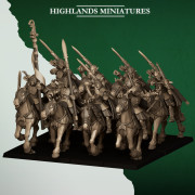 Boite de Highlands Miniatures - Feral Elf - Feral Mounted Archers with EMC