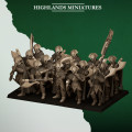 Highlands Miniatures - Feral Elf - Feral Axemen with EMC 9