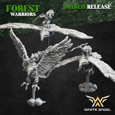 White Angel Miniatures - Forest Warriors - Forest Eagle Rider