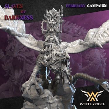 White Angel Miniatures - Slave to Darkness - Dark Mother on Dragon