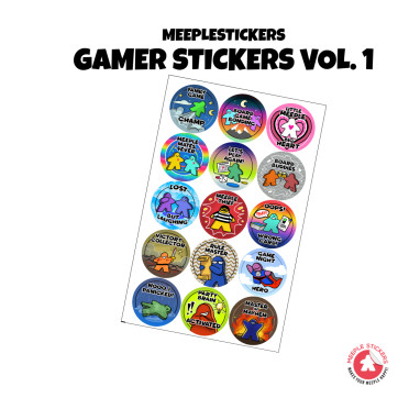 Set d’autocollants pour fans de jeux de société Vol.1
