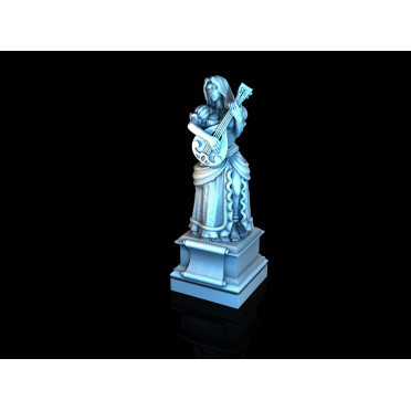 3D4U - The Minstrel Statue - Medieval Town