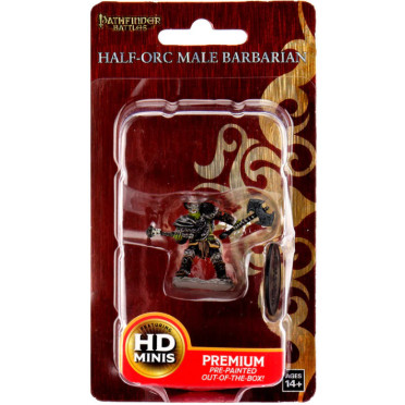 Pathfinder Battles Premium Figures - Half-Orc Barbarian Male
