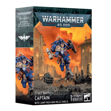 W40K : Space Marines - Capitaine avec Réacteur Dorsal et Bouclier Relique