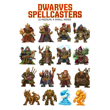 Skinny Minis - Dwarves Spellcasters